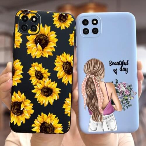 For Samsung Galaxy A22 5G Case A 22 Soft Slim Fundas Cute Sunflower Cover For Samsung Galaxy A22 5G Phone Cases GalaxyA22 Bumper