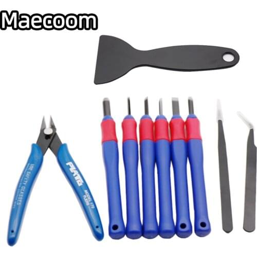 Repair Knife Tweezers Spade Clipper Tool Kit Set for 3D Printed Model Deburring Clean-up 3D Printer Parts