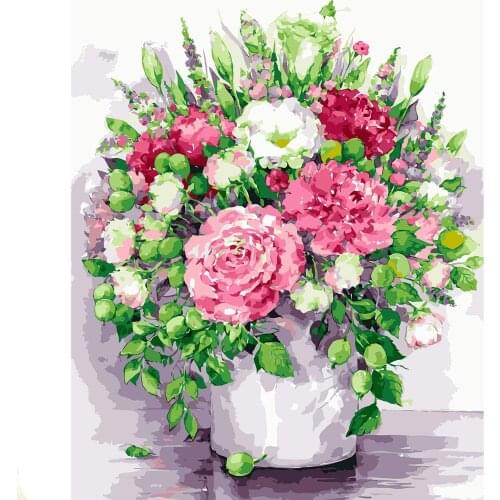 Diamond Painting Kits for Adults Framed Full Drill Craft Rhinestone Beginner 5D Mosaic Kit for Home Wall Decor Flowers Bright Pe