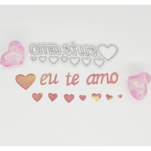 New words in Portuguese I love your craft mold metal cutting mold collection stamp carving paper card punching DIY mold