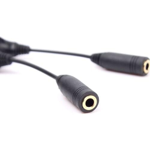 New Headphone Stereo Audio Y Splitter 3.5mm Cable Cord With Separate Volume Controls BC #69051