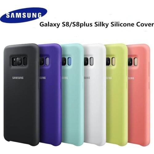 Samsung Galaxy S8 Plus/S8+ Original Silicone Case Phone Protection Cover For S 8/S8 Plus/S8 + Touch Soft Silky Shell With Logo