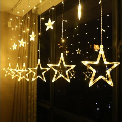 Christmas Decoration Lights for Home LED Star Colored Light Outdoor Xmas New Year Room Decoration Holiday Christmas Tree Lights