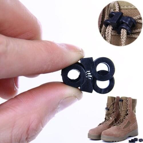 Shoelace Shoe Lace Buckle Stopper Rope Clamp Paracord Lock Camp Hike Outdoor Survive Cord Clip