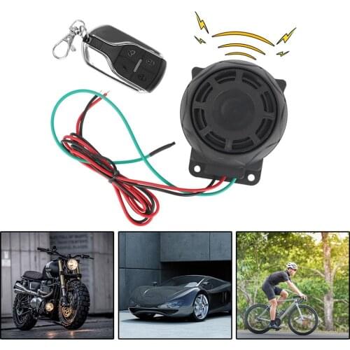 12V Motorcycle Horn Alertor Alarm Security System Wireless Remote Control Dirt Pit Bike Scooter Motorbike Accessories Universal