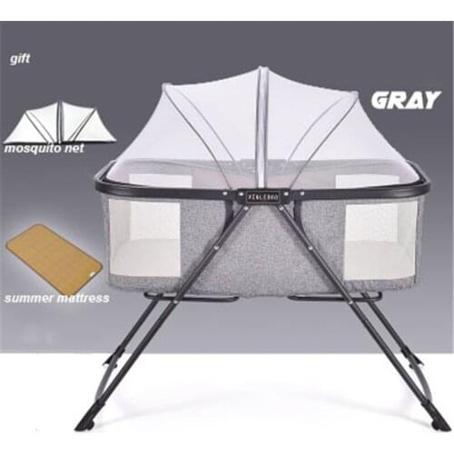 Folding baby crib portable newborn baby cradle infant bed multi-function sleepy appease shake baby cot bed with mosquito net