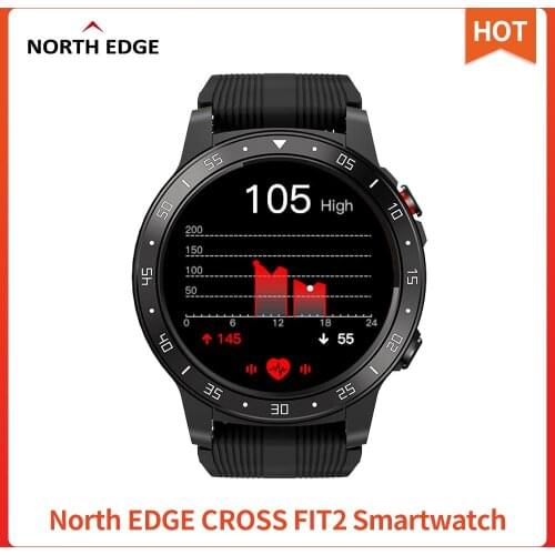 North EDGE FIT2 Men Smart Watch GPS Compass Atmospheric Altimeter Pedometer Heart Rate Mileage Smartwatch