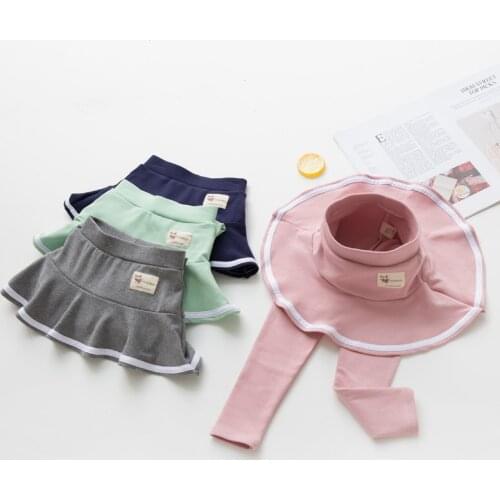 Girl Sports Skirt Leggings Ruffle Pants Autumn Cotton Pants Kids Leggings Girl Skirt Pants Slim Leggings Sport Trousers Outwear