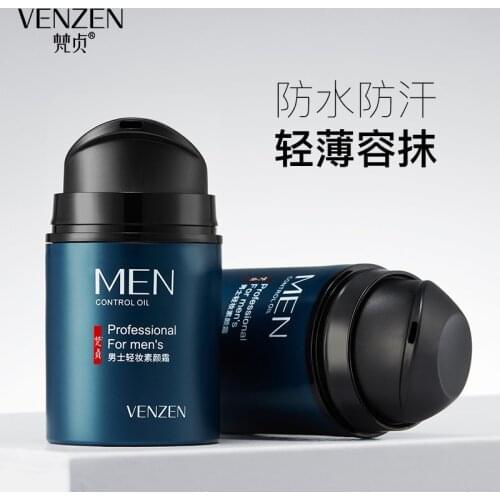 Venzen Light Makeup Mens Natural Core Cream Moisturizing Lazy Face Cream Concealer Makeup Primer Natural Nude Makeup