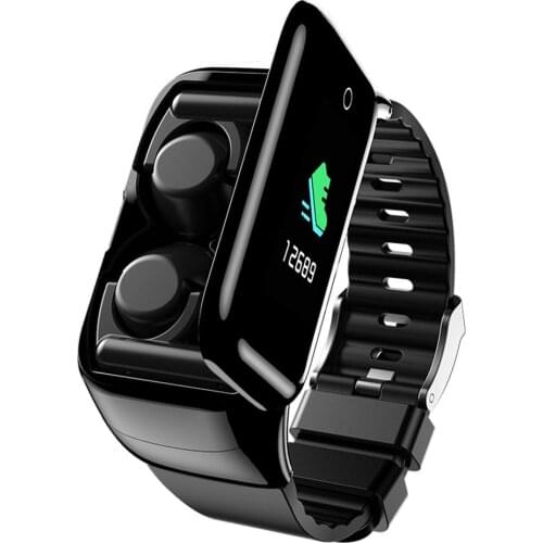 Smart Watch 2 In 1 Multifunctional Stylish Wireless Bluetooth Headset Bracelet Fitness Tracker Wristband Earphone For Men Women