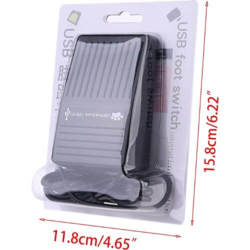 USB Single Foot Switch Pedal Control Keyboard Mouse PC Game for Dos Win 7
