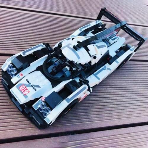 High-tech Series Sports Pull Back Car Building Blocks Speed Racing Traffic Vehicle Bricks Assembly Toys For Boys Birthday Gifts