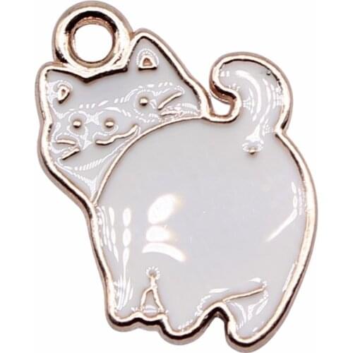 WYSIWYG 10pcs 14x19mm KC Gold Color Cat Charms Pendant For Jewelry Making Earring Making Accessories