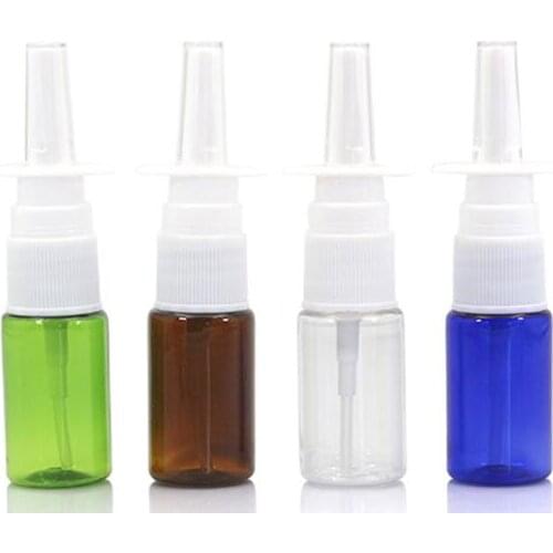 1pcs 10ml /20ml PET Empty bottle Plastic Nasal Spray Bottles Pump Sprayer Mist Nose Spray Refillable Bottles For Medical