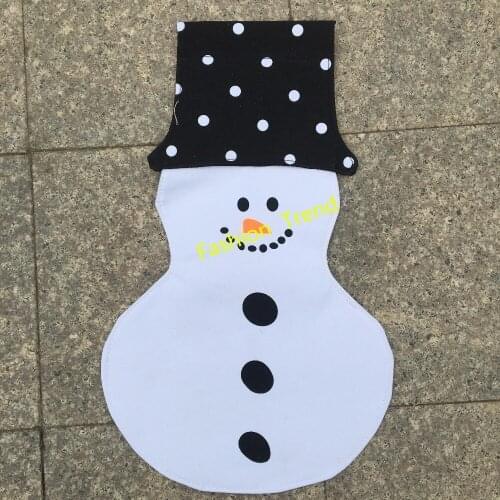 10pcs/lot free shipping New arrival Christmas garden flag Good quality canvas outdoor decorative snowman garden flags