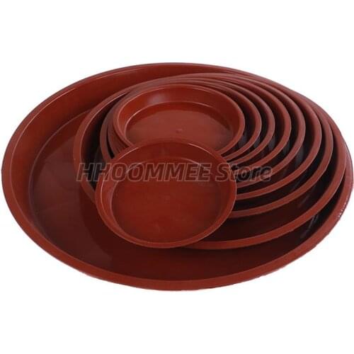 1X Round Shape Plastic Solid Color Garden Pot Saucer Plant Pot Drip Tray Planter Pallet Flower Pot Tray Home Garden Pot Case