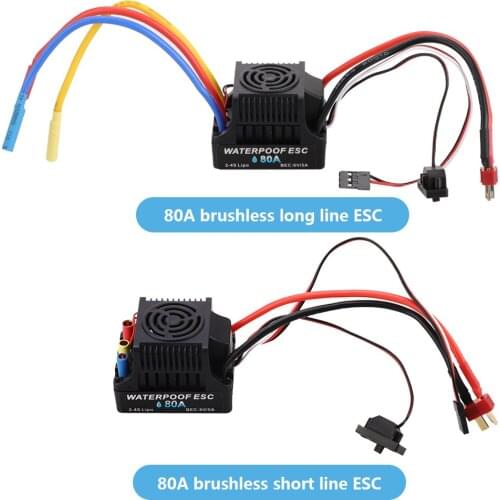 2021 NEW 60A 80A S-60A S-80A Brushless ESC Electric Speed Controller with 6V / 5A BEC for 1/8 1/10 1:10 RC Car