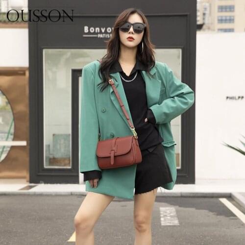 OUSSON 2021 New Design Leather Small Square Bag Fashion Crossbody Bag Multifunctional Shoulder Bag For Women