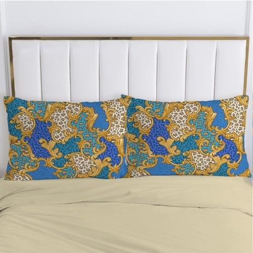 3D Pillow cover Pillow case Luxury Bedding Pillowcase Pillowcovers decorative 50x70 50x75 Customizable size Palace style blue