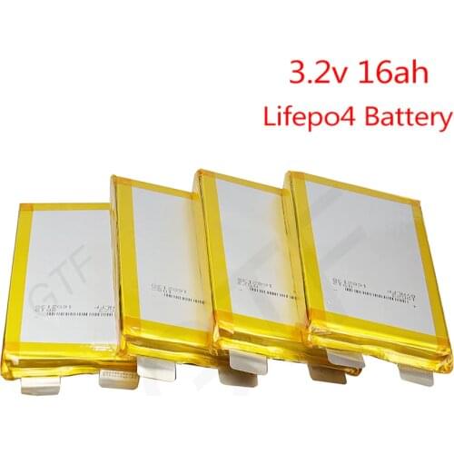 GTF 4pcs 3.2v 16AH Lifepo4 Rechargeable Battery 24V 12V 36V 16Ah for DIY 16ah Electric Bike Motorcycle Power Cars Battery Pack