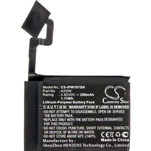Cameron Sino 290mAh battery for APPLE A1976 Watch Series 4 44mm A2059 Smartwatch Battery