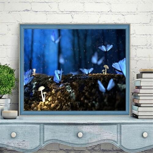 Diamond Painting Butterfly Landscape Square Diamond Round Diamond Decoration Customizable Wall Art Decoration Frameless Style