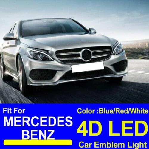 Car Trunk Boot Emblem Light 4D Car Logo Decoration Lamp Auto Badge Covers Sticker for S350 S300L Accessory