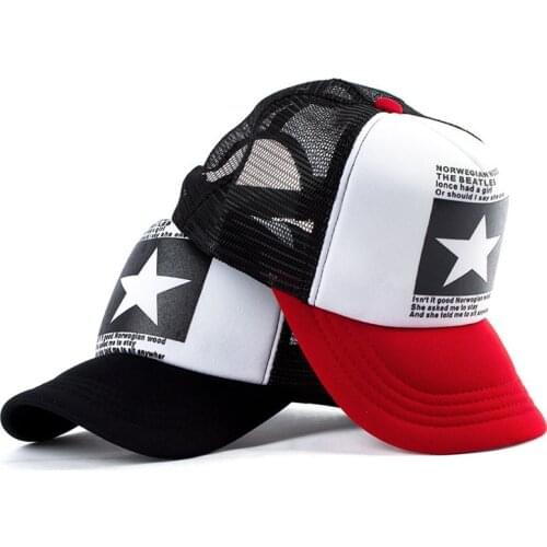 Unisex Summer Pentagram Baseball Cap Women Man Multicolor Adjustable Sports Hat Male Female Mesh Breathable Snapback Caps CP0005
