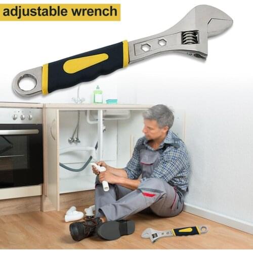 Large Opening Wrench Adjustable Universal Snap Grip Wrench Spanner Hand Tool High Carbon Chromium Vanadium Steel Forging