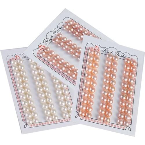 Cheap prices 3A Half holeDrilled natural good quality freshwater pearl 3-12mm white/pink/purple button loose pearl