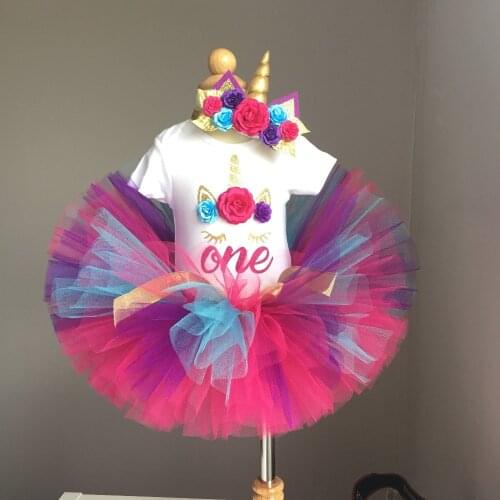 My Princess Baby Girls Unicorn Dress For First Birthday Cake Smash Outfits Girl Children Christening Gown Vetement Enfant Fille