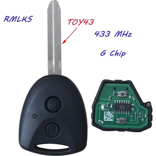 Remote Car Key 433MHz Fob For Toyota AVANZA 2016 2017 2018 G Chip Wigo Grand For Daihatsu Xenia Alza Myvi Axia