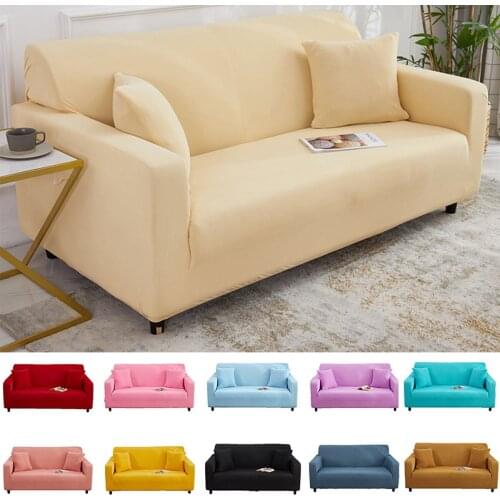 Elastic Goose Yellow Color Armchair Cover Sofa All-inclusive Couch Cover 1 2 3 Seater Couch Protection Extensible for Home