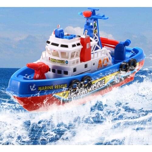 Toddler Baby Bath Toy Boat Rescue Squirts + Rides In Water Time Squirting Ship Boys Gift Mayitr