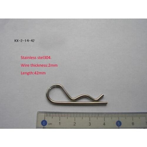 Manufacture Custom Stainless steel R clip spring cotter steel pins 2X42
