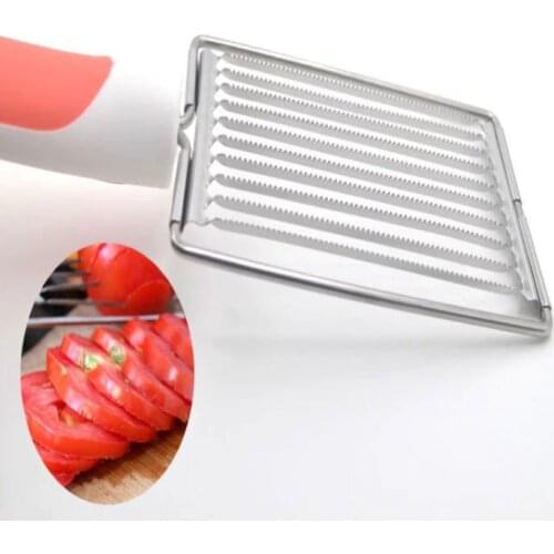 Tomato slicer stainless steel serrated egg fruit cheese chopper Multi-function Potato Luncheon Meat Slicer Cutter Kitchen Gadget