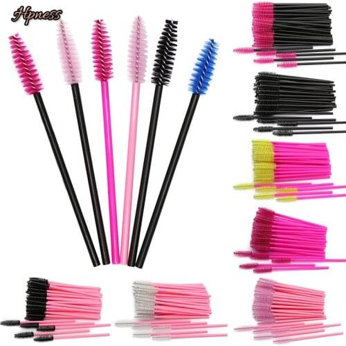Eyelashes Extension Mascara Wands Brushes Applicator Disposable Makeup Brushes Makeup Tools Red Handle Red Brush HPNESS