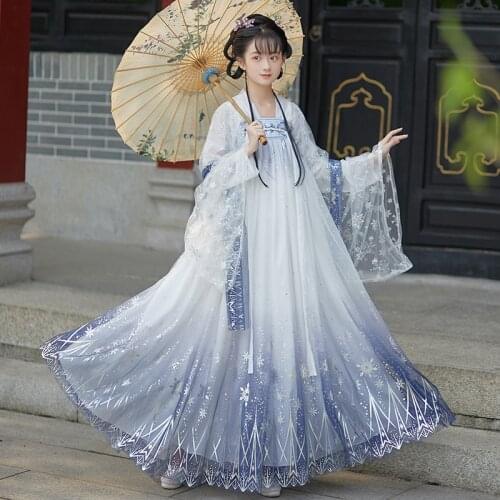 XinHuaEase Chinese Dresses Style Fairy Hanfu Womens Costume Cosplay Ancient Traditional Autumn Original Tang Dynasty Princess
