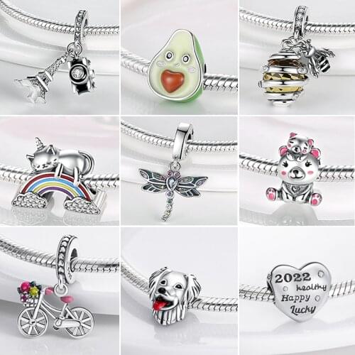 Hot! 925 Sterling Silver Clear CZ Daisy Flower Clip Tower Star Heart Charm Beads Fit Original Pandora Bracelet Silver Jewelry