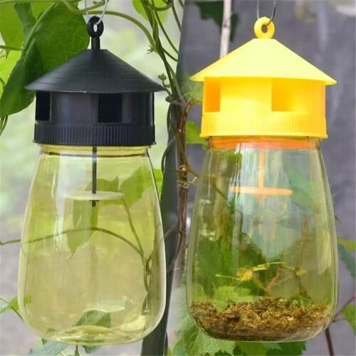 Fruit Fly Trap Killer Plastic Yellow Drosophila Trap Catcher No-poison Hanging Tree Wasp Pest Insect Control Home Farm Orchard