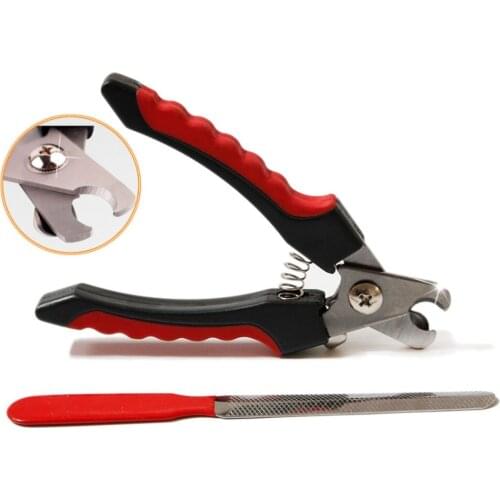 Mayitr Professional Pet Dog Nail Clipper Cutter Stainless Steel Grooming Scissors Clippers for Animals Cats with Lock Size S M