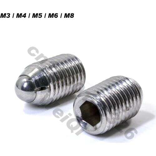 SBP-10 spring plungers M10*16 with ball and slotted in stainless steel standard end pressure,metric