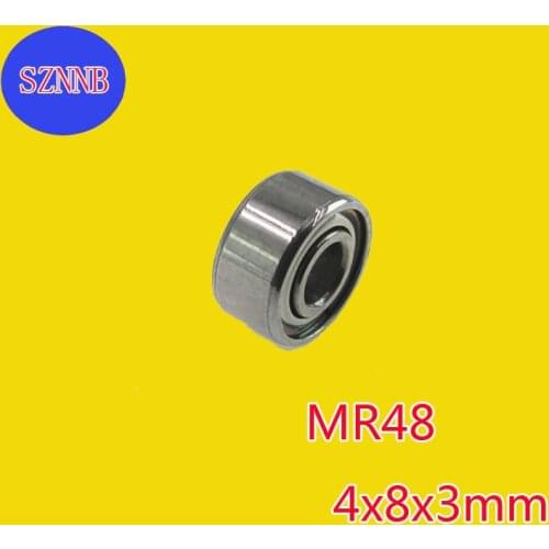 10pcs Miniature Ball Bearing Deep Groove Ball MR48zz L-840 4x8x3mm High Precision Noiseless Bearing Steel Abec-5 Miniature Bear