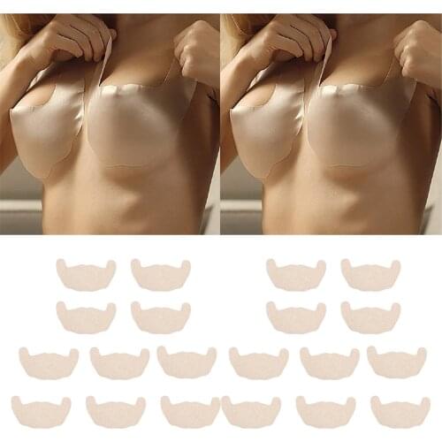 10 Pairs Self Adhesive Push Up Bra Breast Lift Sticker Disposable Nipple Covers Bra Pad Invisible Breast Petals for Party Dress