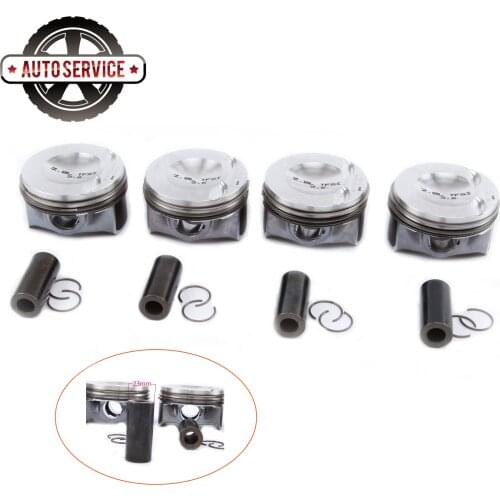 NEW 06H 107 065 CM Engine Pistons & Rings Assembly 82.50 mm Pin 23mm For VW CC Audi A3 A4 A5 A6 16V EA888 2.0 TFSI 06H107065AM