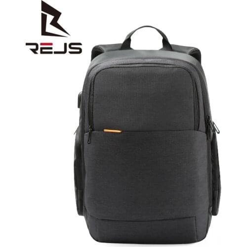 REJS LANGT Casual Men Backpack for Laptop 15.6 Inch Anti-Theft School Bag Large Capacity Travel Backpack with Charing Mochila