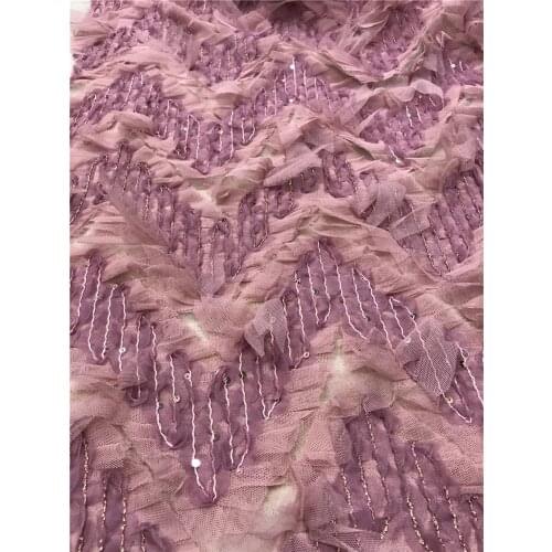 Luxury Fabric French Wedding Dress Latest Nigeria tulle Embroidery ZH-2186820