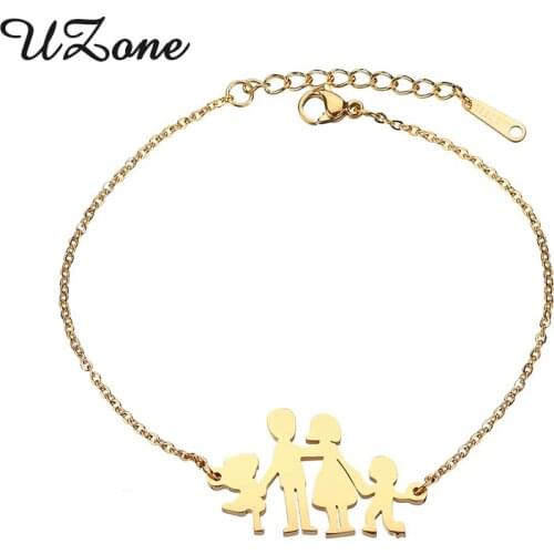 UZone Stainless Steel Family Necklace Mama Kids Pendant Accessories For Parents children