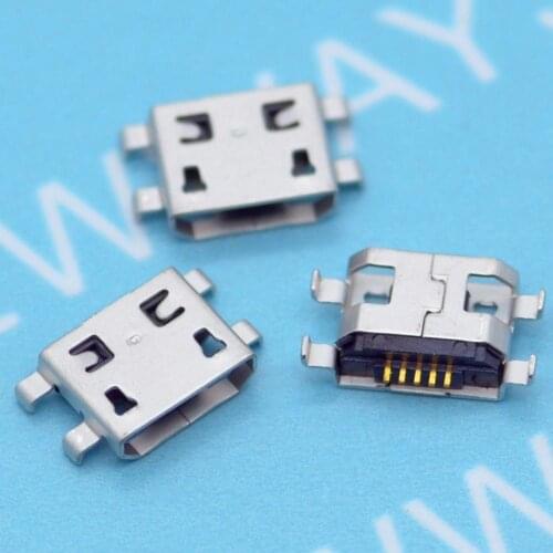 100Pcs/Lot,Micro Usb 5Pin B Type Female Connector For Mobile Phone Micro Usb Jack Connector 5 Pin Charging Socket