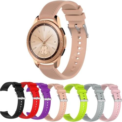 20mm Silicone Strap For Samsung Galaxy 42mm Active 2 3 40mm 44mm 41mm Gear S2 Sport Band For Amazfit bip GTS GTR 42 watch strap